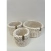 Sada 3 košíkov NATURAL