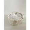 Háčkovaný košík 25 x 10 cm