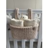 Závesný háčkovaný košík WARM BEIGE