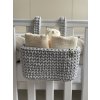 Závesný háčkovaný košík LIGHT GREY