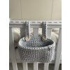 Závesný háčkovaný košík LIGHT GREY