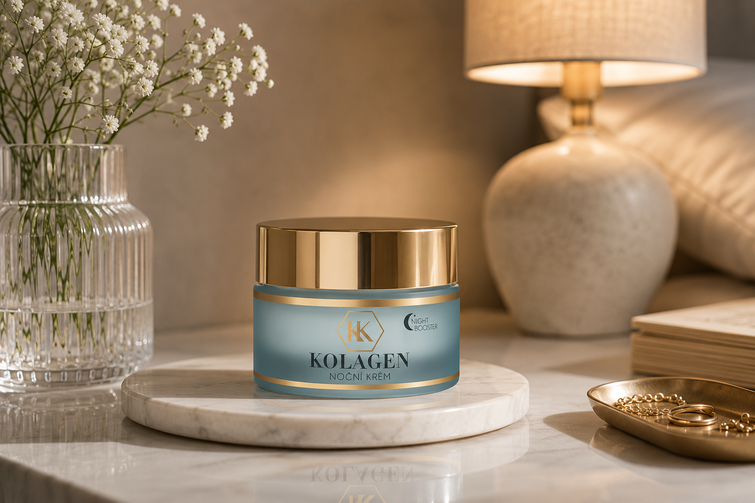KK Night Booster - noční krém s kolagenem, peptidy a kyselinou hyaluronovou