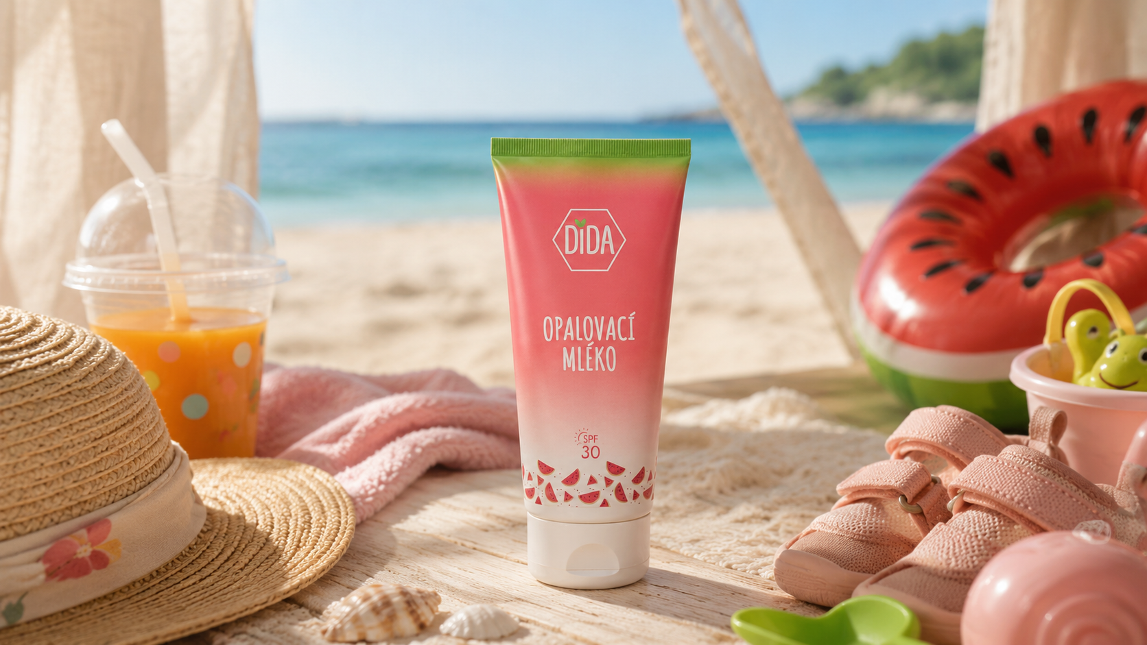 Dida dětské opalovací mléko SPF 30 s vůní melounu