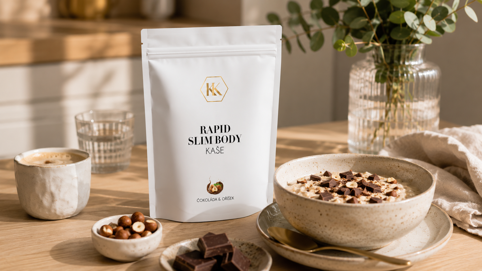 Rapid Slim Body kaše čokoláda a oříšek - hotová za 2 minuty