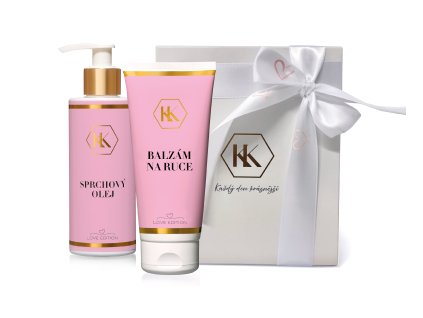 Sada olej + balzám na ruce love