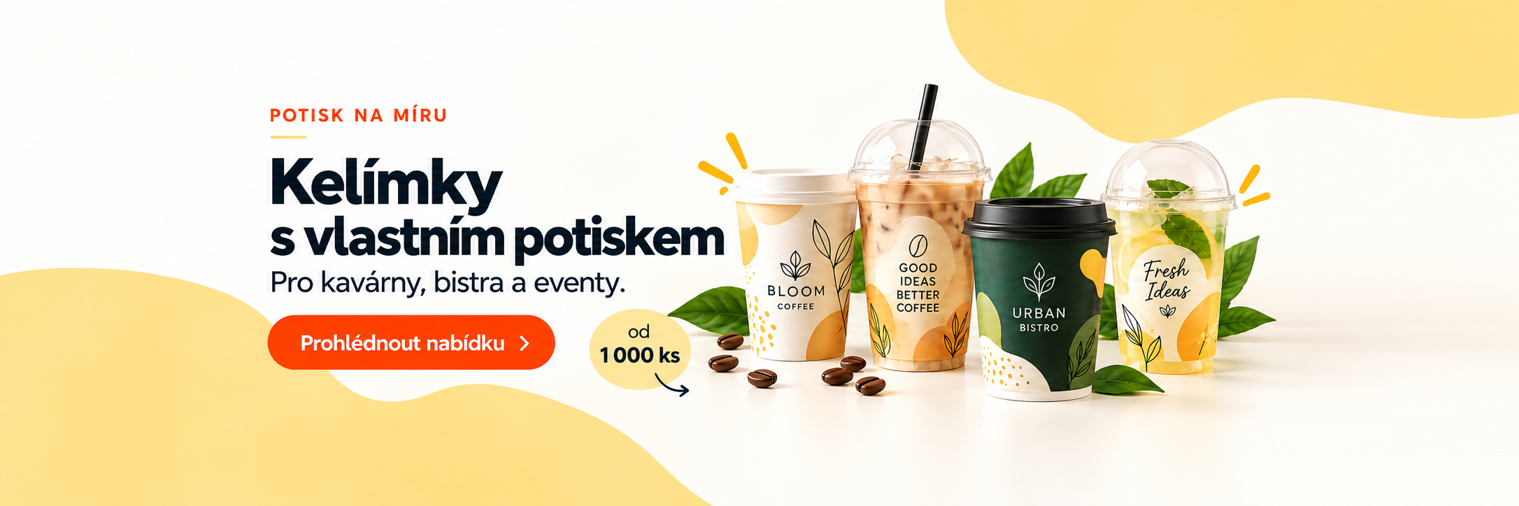 papírové kelímky s potiskem
