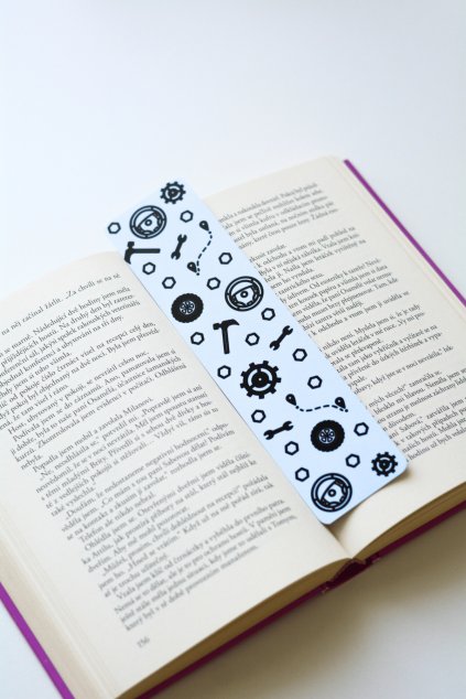 Ilustrovaná záložka do knihy Pro muže – minimalistický design