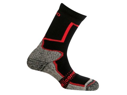 MUND PAMIR trekingové ponožky černo/červené Typ: 31-35 S