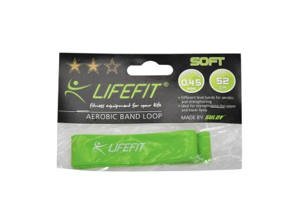 Posilovací guma LIFEFIT® KRUH SOFT, sv. zelená