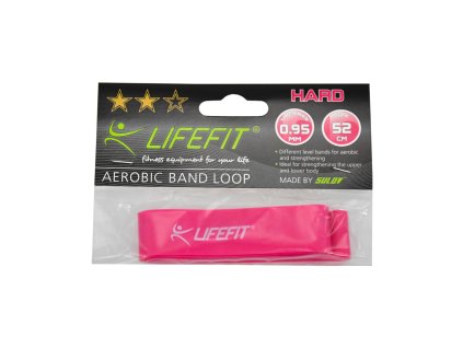 Posilovací guma LIFEFIT® KRUH HARD, sv. fialová