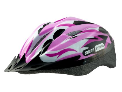 Dětská cyklo helma SULOV® JR-RACE-G, vel S/50-53cm, růžovo-zelená