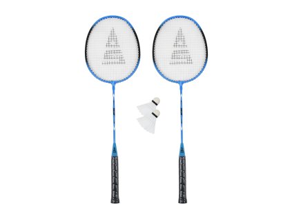 Badmintonový set SULOV®, 2x raketa, 2x míček, vak - modrý