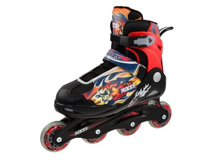 Kolečkové brusle ROCES COMPY 5.0 Boy, černo - červené, vel. L (38-41)