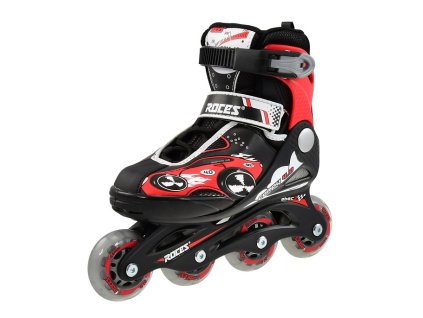 Kolečkové brusle ROCES COMPY 4.0 Boy, černo - červené, vel. S (30-33)
