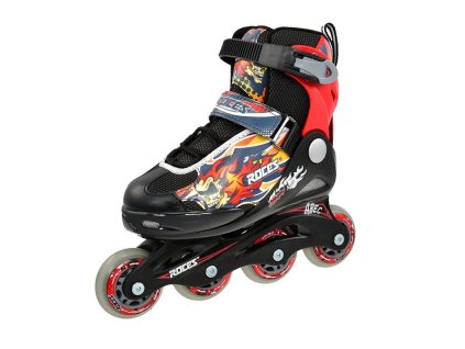 Kolečkové brusle ROCES COMPY 5.0 Boy, černo - červené, vel. S (30-33)
