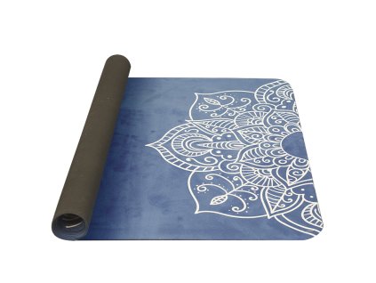 YATE Yoga Mat přírodní guma, 1 mm - vzor C  modrá