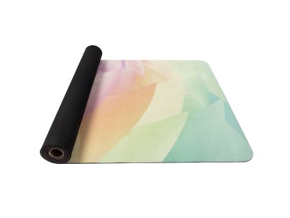 Výprodej - YATE Yoga mat přírodní guma, vzor P, 4 mm - duhová