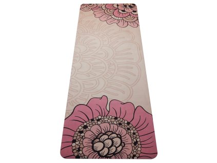 Výprodej - YATE Yoga Mat přírodní guma - vzor F  4 mm - béžová