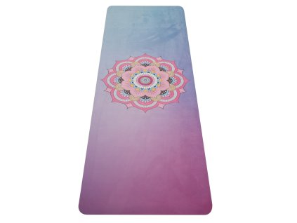 Výprodej - YATE Yoga Mat přírodní guma - vzor Z 4 mm - modrá/růžová