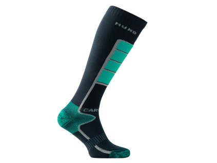 MUND CARVING lyžařské ponožky tyrkys/tm.modré Typ: 46-49 XL
