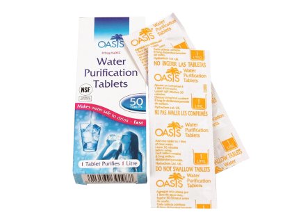 HIGHLANDER OASIS Tablety pro čištění vody OASIS (8,5mg NaDCC), 50 Tablet