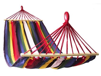 Houpací síť CALTER® FIESTA 200x100 cm, duhová