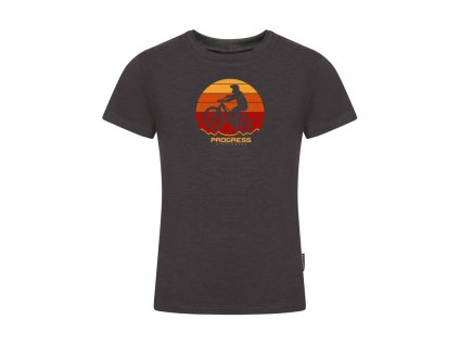 AROMATICO "BIKER" dětské triko s kávovou viskózou (Velikost 128/1, Barva antracit)