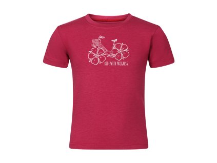 AROMATICO "FLOWBIKE" dětské triko s kávovou viskózou (Velikost 128/1, Barva fuchsie)