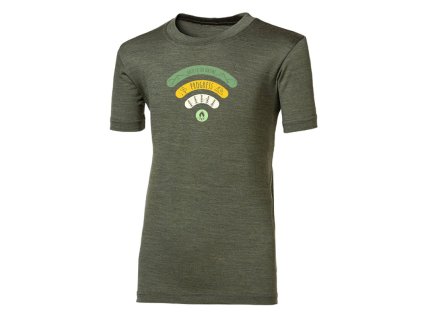 BRAM "SIGNAL" dětské merino triko (Velikost 128/1, Barva šedý melír)