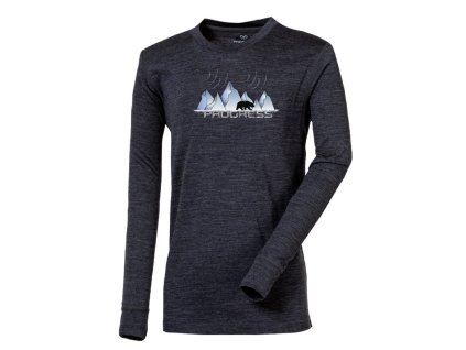 STIG "ICELAND" dětské merino triko (Velikost 128/1, Barva šedý melír)