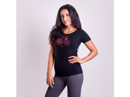 SASA "CITYBIKE" dámské triko s bambusem (Velikost S, Barva černá)
