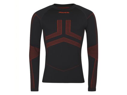 SEAMLESS-BAMBOO SET MEN pánské bambusové termoprádlo (Velikost S/M, Barva černá/oranž)