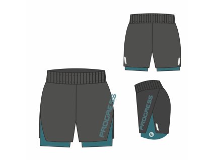 CARRERA SHORTS dámské sportovní šortky 2v1 (Velikost S, Barva černá)