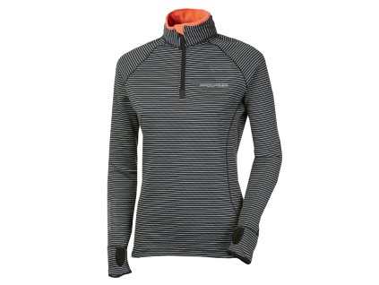 TISPA ZIP LIMITED dámská funkční mikina s krátkým zipem (Velikost M, Barva černý proužek)