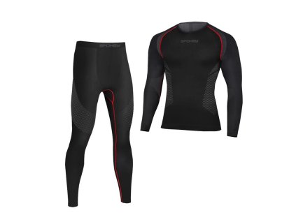 Spokey LEE SET Pánské termoprádlo, černé, vel. M/L