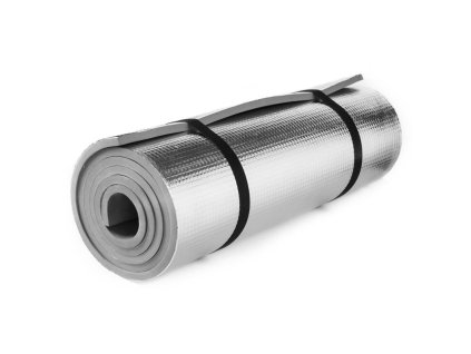 Spokey HIBERNATION Turistická dvouvrstvá karimatka s hliníkovou izolací, 180 x 50 x 1 cm, šedá