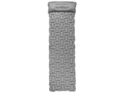 Spokey AIR BED PILLOW BIG Nafukovací matrace s polštářkem, 213 x 62 x 6 cm, R-Value 2.5, šedá