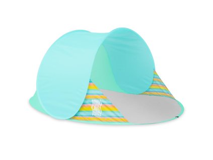 Spokey ALTUS Samorozkládací plážový stan, 195 x 100 x 85 cm, barevné pruhy