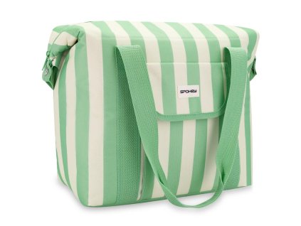 Spokey SAN REMO Termotaška, 28 l, zelené pruhy