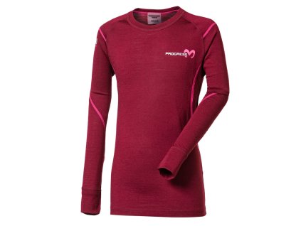 MW NDRD dětské merino triko s dlouhým rukávem (Velikost 116/1, Barva modrý melír)