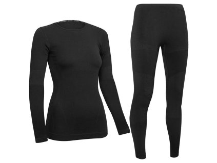 Spokey COLDY SET Dámské termoprádlo, černé, vel. S/M - L/XL (Velikost L/XL)