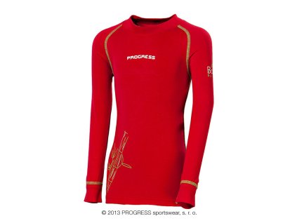 E NDRD dětské termo tričko dlouhý rukáv bambus (Velikost 116/1, Barva meruňka)