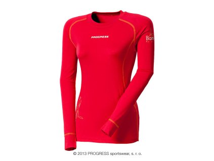 E NDRZ dámské bambusové triko s dlouhým rukávem (Velikost S, Barva černá)