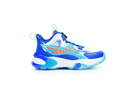 JUNIOR BASKETBALL dětské sportovní boty (Velikost 30, Barva bílá/modrá/tyrkys)