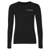 E NDRZ dámské bambusové triko s dlouhým rukávem (Velikost S, Barva černá)