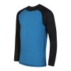 MS TDR pánské funkční triko dlouhý rukáv (Velikost S, Barva černá (šedá)/petrol (sv.modrá))