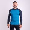 MS TDR pánské funkční triko dlouhý rukáv (Velikost S, Barva černá (šedá)/petrol (sv.modrá))