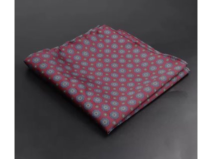 Bordó aprómintás díszzsebkendő