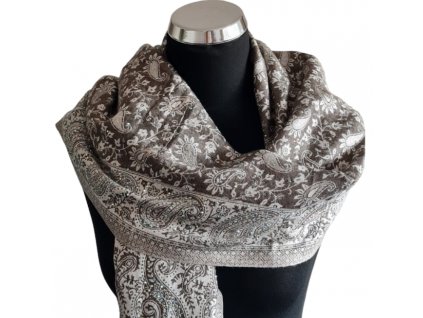 Csillogó szürke vállkendő