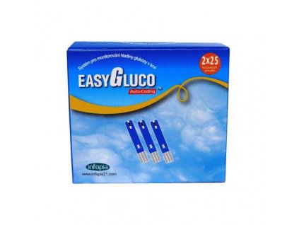 EasyGluco testovací proužky pro glukometr 50 ks